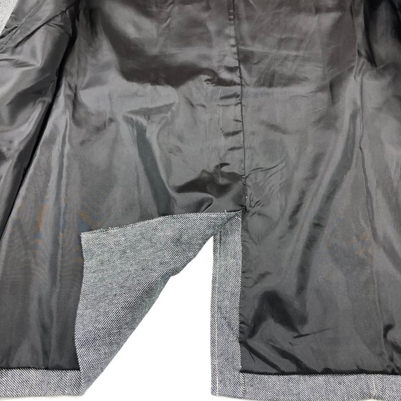 Dialogue Herringbone Linen Blend Oversized Jacket/Shacket Career Office Classic - Picture 7 of 11